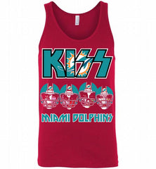 Kiss Miami Dolphins Logo Tank - zezetee