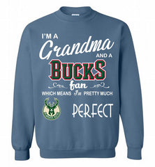 I'M A Grandma And A Milwaukee Bucks Fans Perfect Crewneck Sweatshirt - zezetee