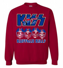Kiss Buffalo Bills Logo Crewneck Sweatshirt - zezetee