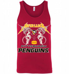 Metallica Pittsburgh Penguins Logo Tank - zezetee