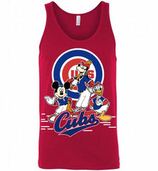 Mickey Goofy Donald Chicago Cubs Teams Tank - zezetee