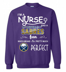 I'M A Nurse And A Buffalo Sabres Fans Gift Crewneck Sweatshirt - zezetee