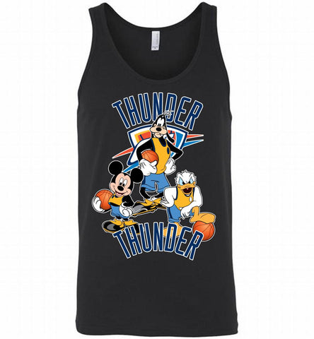 Mickey Goofy Donald Loves Oklahoma City Thunder Basketball Fans Tank - zezetee