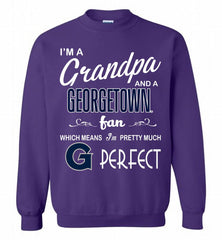 I'M A Grandpa And A Georgetown Hoyas Fan Crewneck Sweatshirt - zezetee
