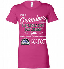I'M A Grandma And A Colorado Rockies Fans Gift Bella Ladies Tee - zezetee
