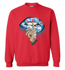 Philadelphia 76ers Lip Shut The Fuck Up Crewneck Sweatshirt - zezetee