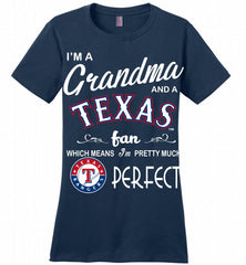 I'M A Grandma And A Texas Rangers Fans Gift Ladies Perfect - zezetee