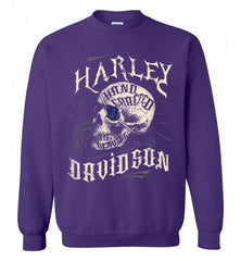 HARLEY DAVIDSON SKULL Detroit Tigers Crewneck Sweatshirt - zezetee