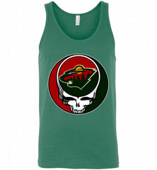 NHL TEAM MINNESOTA WILD X GRATEFUL DEAD LOGO BAND Tank - zezetee