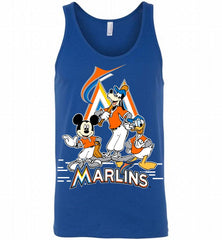 Mickey Goofy Donald Miami Marlins Teams Tank - zezetee