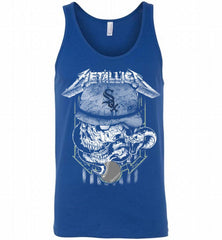 Metallica Skull Chicago White Sox Logo Tank - zezetee