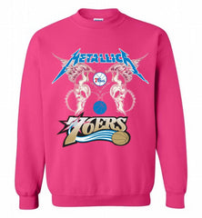 Metallica Philadelphia 76ers Logo Crewneck Sweatshirt - zezetee