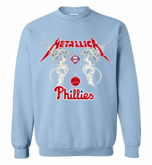 Metallica Philadelphia Phillies Logo Crewneck Sweatshirt - zezetee