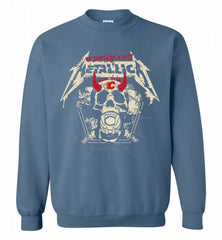 Metallica We Don't Give A Shit Calgary Flames Crewneck Sweatshirt - zezetee