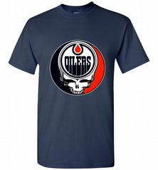 NHL TEAM EDMONTON OILERS X GRATEFUL DEAD LOGO BAND Shirt - zezetee