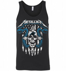 Metallica Snake Skull Carolina Panthers Logo Tank