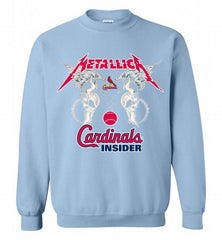 Metallica St Louis Cardinals Logo Crewneck Sweatshirt - zezetee
