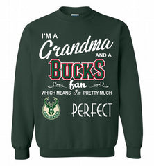 I'M A Grandma And A Milwaukee Bucks Fans Perfect Crewneck Sweatshirt - zezetee