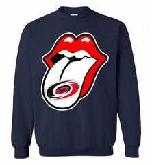 Carolina Hurricanes  x The Rolling Stones Logo Crewneck Sweatshirt - zezetee