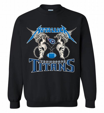 Metallica Tennessee Titans Logo Crewneck Sweatshirt - zezetee