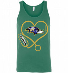 Nurse Heartbeat Baltimore Ravens Tank - zezetee