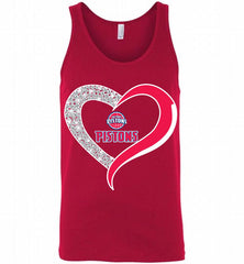 Detroit Pistons In Diamond Heart Tank - zezetee