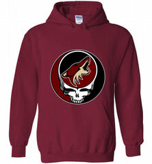 NHL TEAM ARIZONA COYOTES X GRATEFUL DEAD LOGO BAND Hoodie - zezetee