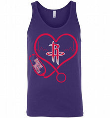 Nurse Heartbeat Love Houston Rockets Tank - zezetee