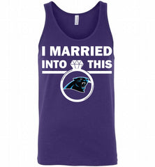 I MARRIED INTO THIS NFL Carolina Panthers Fans Gift Tank - zezetee