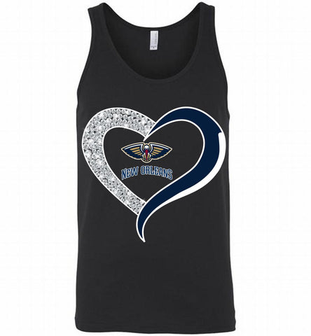New Orleans Pelicans In Diamond Heart Tank - zezetee