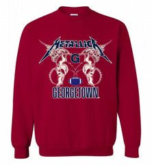 Metallica Georgetown Hoyas Logo Crewneck Sweatshirt - zezetee