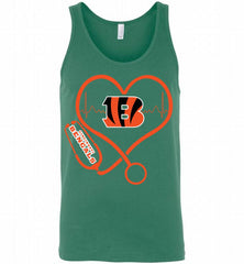 Nurse Heartbeat Cincinnati Bengals Tank - zezetee