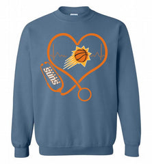 Nurse Heartbeat Love Phoenix Sun Crewneck Sweatshirt - zezetee