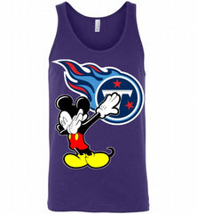 Disney Mickey Mouse Dabbing Tennessee Titans Tank - zezetee