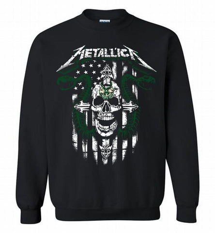 Metallica Milwaukee Bucks Logo Crewneck Sweatshirt - zezetee