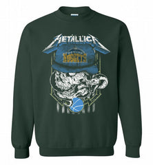 Metallica Skull Snake Denver Nuggets Crewneck Sweatshirt - zezetee