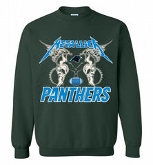 Metallica Carolina Panthers Logo Crewneck Sweatshirt - zezetee