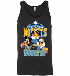 Mickey Goofy Donald Loves Denver Nuggets Basketball Fans Tank