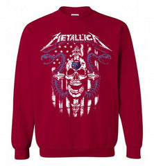 Metallica Snake Skull Memphis Grizzlies Logo Crewneck Sweatshirt - zezetee