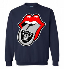 Oakland Raiders  x The Rolling Stones Logo Crewneck Sweatshirt - zezetee