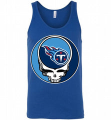 Tennessee Titans Grateful Dead Logo Band Tank - zezetee