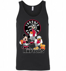 Mickey Goofy Donald Loves Toronto Raptors Basketball Fans Tank