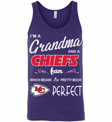 I'M A Grandma And A Kansas City Chiefs Fans I'm Pretty Much Perfect Tank - zezetee