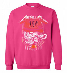 Metallica Skull Snake Cincinnati Bengals Crewneck Sweatshirt - zezetee