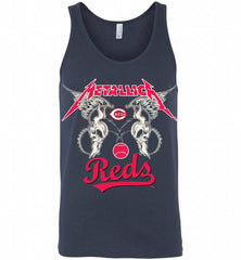 Metallica Cincinnati Reds Logo Tank - zezetee