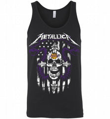 Metallica Snake Skull Los Angeles Lakers Logo Tank - zezetee