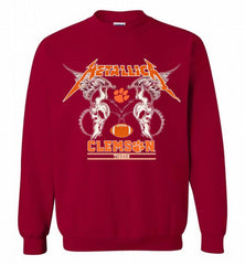 Metallica Clemson Tigers Logo Crewneck Sweatshirt - zezetee