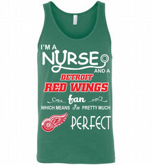 I'M A Nurse And A Detroit Red Wings Fans Gift Tank - zezetee