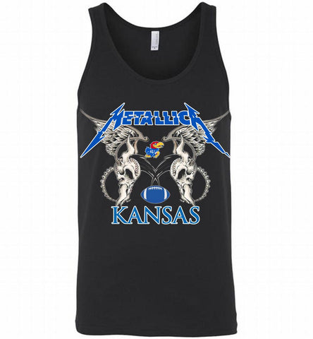 Metallica Kansas Jayhawks Logo Tank - zezetee