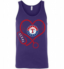 Nurse Heartbeat Texas Rangers Tank - zezetee